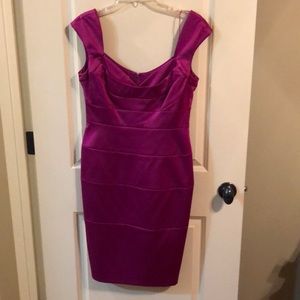 Deep purple satin dress